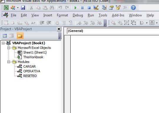 Módulos en VBA de Excel