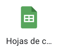 Google Sheets icono de aplicación
